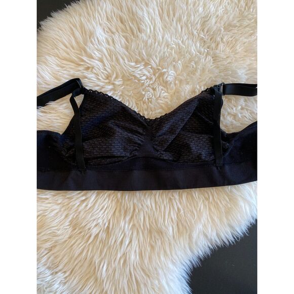 Anita Seamless Stretch Nursing Maternity Bra Size Small Black Dot 5097 - Picture 3 of 4